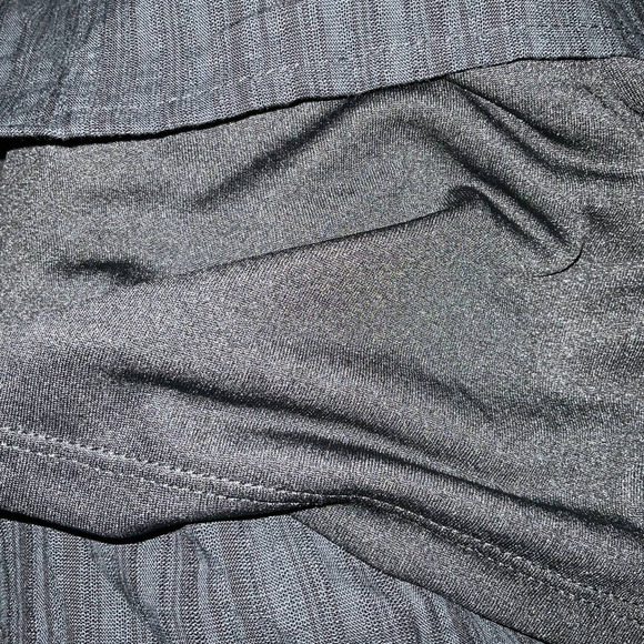 Style & Co Women's Cotton Blend Shadow-Striped Ruffle-Hem Dress Black. Large NWT - Picture 6 of 7